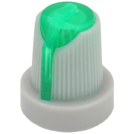 6mm Splined Hole AG5 Illuminateable Grey Body Plastic Colour Indicator Control Knob Pack of 10 (Green)