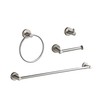 BGL Bathroom Accessory Set Brushed Nickel 4-Pieces Bathroom Towel Rack