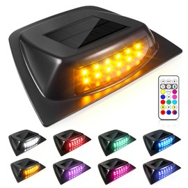 PIFOOG Solar Cab Lights for Trucks, No Drill Wireless Roof Marker Light with Vibration Sensor, Solar Powered Waterproof LED Clearance Light, Auto On/Off Cab Roof Light for Pickup, Truck, SUV (1 Pack)