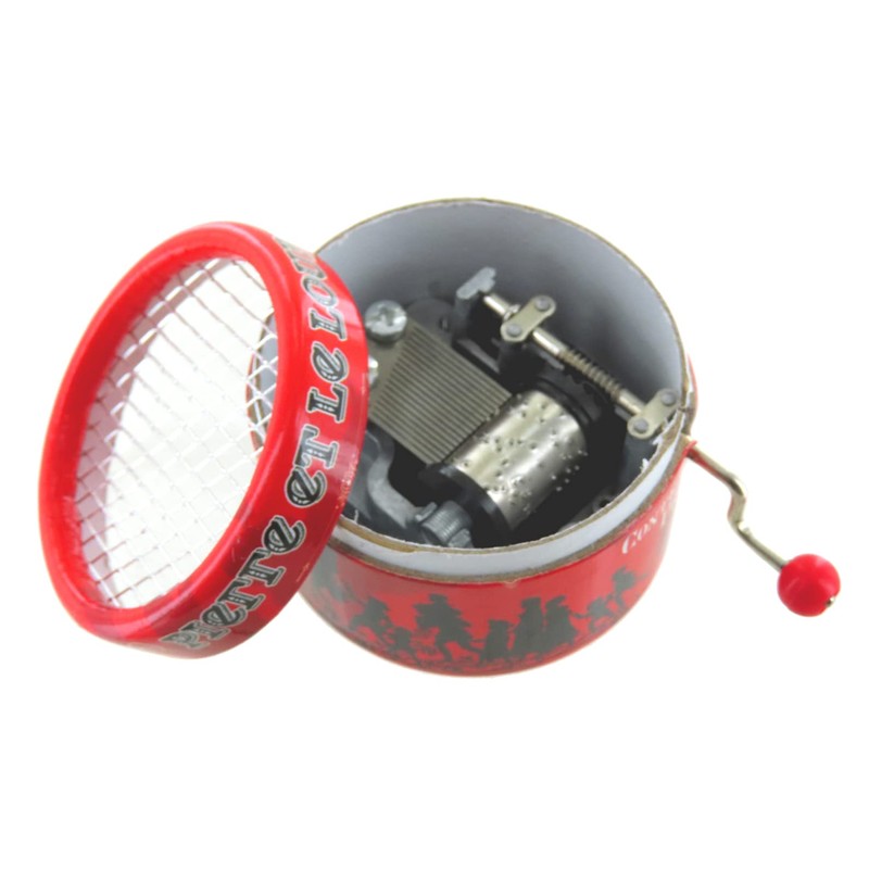 Round Hand-cranked Musical Box/Music Box Made of Reinforced Cardboard -