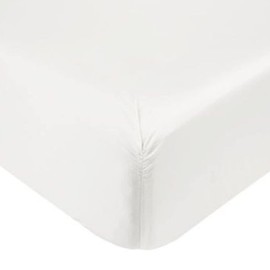 DTEX HOMES Fitted Sheets 400 Thread Count 40cm/16Inch Extra Deep 100% Egyptian Cotton Hotel Quality Soft Sateen Fitted Bed Sheets (King-White)