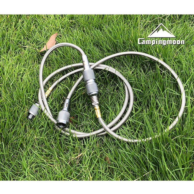 CAMPINGMOON 21.65-inch Multi-function Gas Hose for EN417 Lindal Valve Screw-on