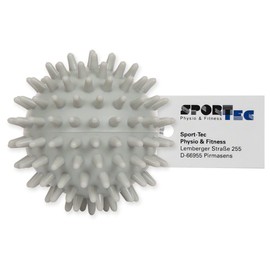 Sport-Tec Hedgehog Ball Massage Ball Reflex Zones Massage Self Massage Hard 7 cm Light Grey