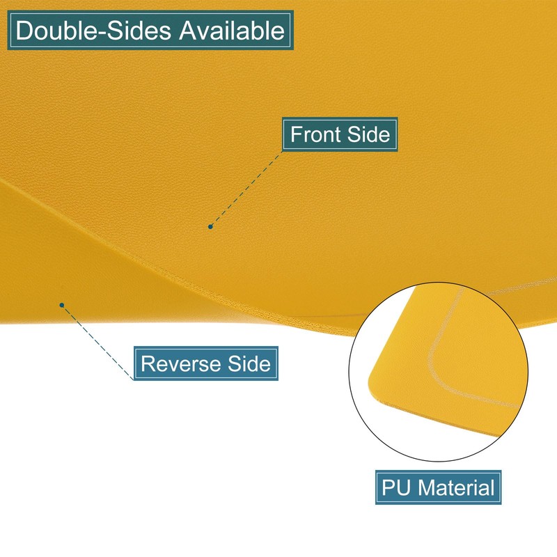 sourcing map 4 Pcs Faux Leather Placemats for Dinner Table,