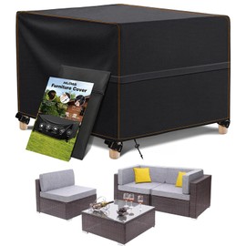 MUPAS Cover Garden Furniture Waterproof Windproof Heavy Duty 420D Oxford Fabric Improved Tarpaulin Garden Furniture for Outdoor Sofa Garden Tables, Chairs and Furniture Sets 160 x 160 x 71 cm