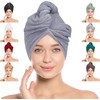 LOOMKNIT Hair Towel Wrap Lightweight Turban, Instant Drying 100% Cotton