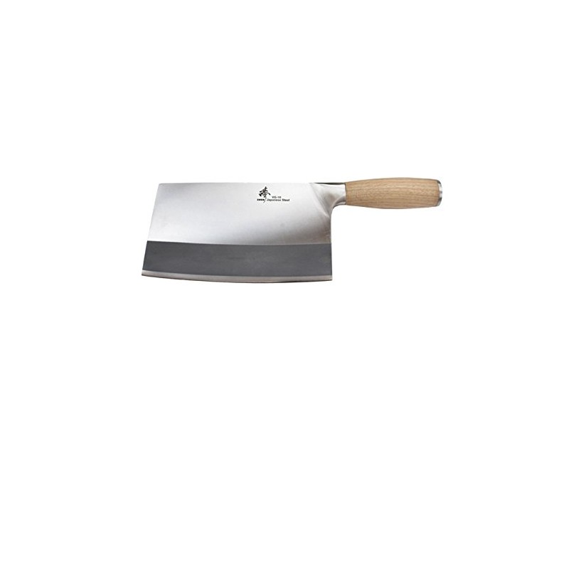 ZHEN Japanese VG-10 3-Layer Forged Chinese Cleaver, 8 inches, Silver