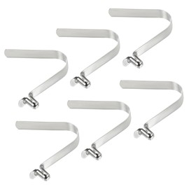 PATIKIL Kayak Paddle Snap 10x6mm 6pcs Tent Pole Clips Steel V Shaped Single Pin Push Button Spring Clips for Camping Awning Tube Pole Clips