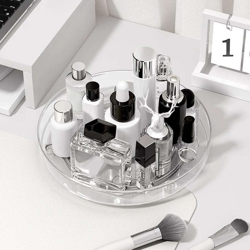 Turntable Organiser, 360° Fridge Rotating Plate Spice Holder, Turntable Organiser