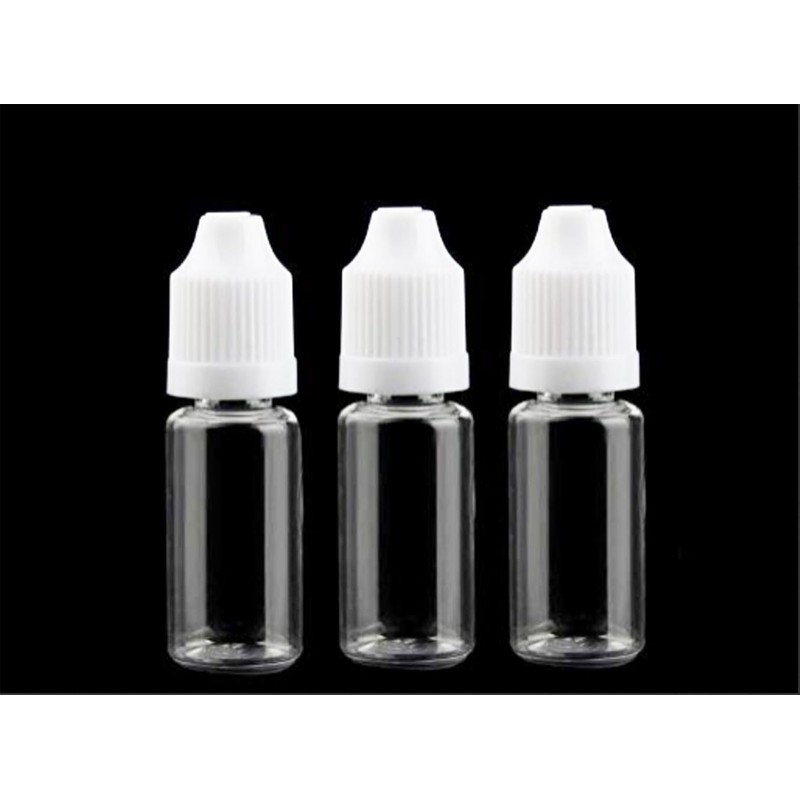 OHEETU 10Pcs 10ML Transparent Empty Squeezable Dropper Bottles Refillable Eye