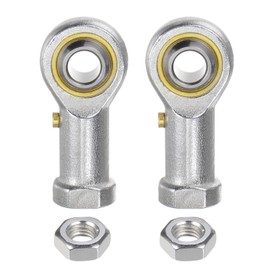 sourcing map 2pcs PHS8 M8 Female Rod End Bearing M8x1.25 Right Hand Thread, Self-Lubricating Joint Rod Ends, Includes Jam Nut