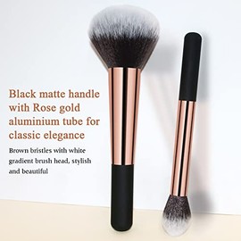 Brochas de maquillaje, pincel grande para polvo y brocha para base, acabado impecable con aerógrafo para resaltador, polvo suelto, rubor, crema, conto