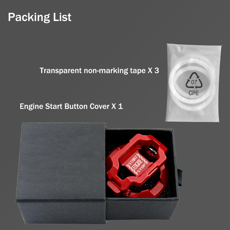 ERARISE Cubierta de botón de arranque para coche, cubierta de