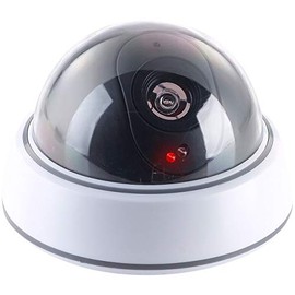VisorTech Dummy Camera: Dome Surveillance Camera with Transparent Dome and LED (Fake Surveillance Camera, Outdoor Surveillance Cameras, Surveillance Cameras)