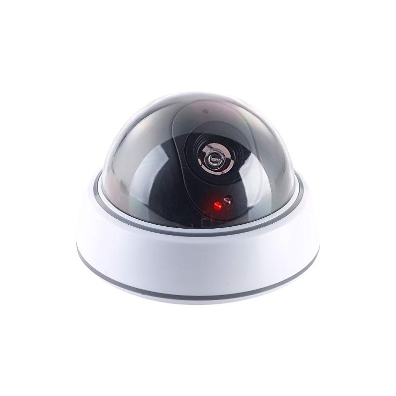 VisorTech Dummy Camera: Dome Surveillance Camera with Transparent Dome and