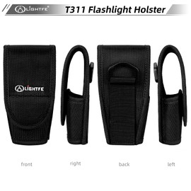 Flashlight Holster T311 Flashlight Pocket Nylon Cover, Suitable for flashlights with Head Diameter Greater Than 1.7 inches (43mm) and Body Size Less Than 1.5 inches (38mm) and Most Lengths(Tail Open)…