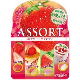 Fanjaku Candy Honpo Strawberry Assorted Candy, 3.3 oz (85 g) x 4 Packs