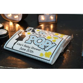 Candles and Favors Roller Skating - Custom Birthday Party Popcorn Wrappers - Set of 12