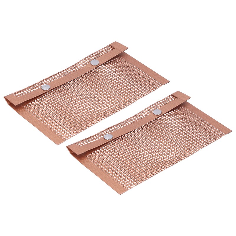2PCS BBQ Grill Mesh Bag High Temperature Resistant Barbecue Bag