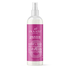 Inahsi Rescue & Repair Bond Strengthening Leave-In Conditioner | Hair Moisturizer for Men, Women, or Kids | Hair Products for Naturally Curly Hair 12 oz | Made in the USA