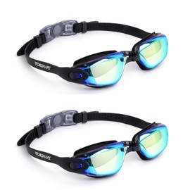 Vorshape Swim Goggles Pack of 2 Swimming Goggle No Leaking (Aqua & Double Aqua)