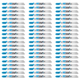 60Pack T118A T-Shank Jigsaw Blades - 3 Inch 21 TPI Contractor Jig Saw Blades Set Made with High Speed Carbon Steel for Cutting Metal (60Pcs-T118A for Metal)