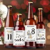 BOFUNX 24 Stück Weihnachten Flaschenetikett 1-24 Zahlen Aufkleber Weinetiketten Adventskalender
