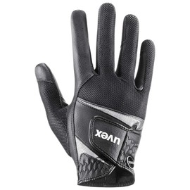 uvex Sumair - Flexible Riding Gloves for Men and Women - Durable - Breathable Material - Black-Silver - 7.5