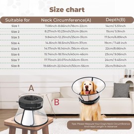 Dog Cone Collar Alternative, Soft Dog Cone for After Surgery, 2 IN 1 Dog Recovery Collar with Detachable Shield to Stop Licking, Dog Donut Cone for Small Medium Large Dogs (GRAY, SIZE 6)