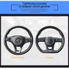 LoyaForba - Funda de piel para volante de coche, elástica,