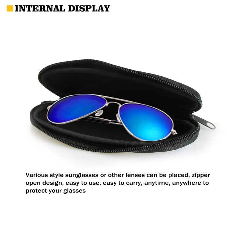 TOADDMOS Brown Horse Black Light Portable Sunglasses Soft Case Eyeglass