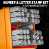 37-Piece Number and Letter Stamp Set 1/4 (6mm) (A-Z &