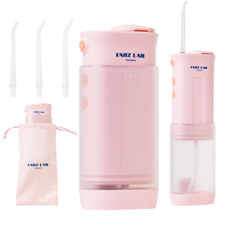 Water Flosser [Pink Mini Cordless Portable Travel] Water Teeth Cleaner