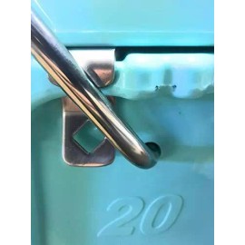 SCHMIDT RIFFER METALCRAFTS Yeti Roadie/RTIC 20 Cooler Lock Bracket/Made in USA/ Heavy Duty Stainless Steel