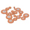 25Pcs Saxophone Pads Brown Sheepskin Sound Hole Resonator Gasket Wind
