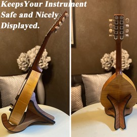 Ukulele Wood Folding Portable Stand for Mandolins and Violins