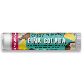 Crazy Rumors Pina Colada Shea Butter Soothing Lip Balm Stick for Dry Lips, 100% Natural and Vegan, 4 g