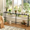 SUPERJARE 70 Inch Console Table with Outlet, Sofa Table with