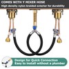 PARLOS Waterfall Widespread Two-Handle Bathroom Faucet with Metal Pop Up