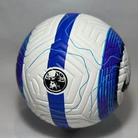 Premier Soccer Ball Size 5 2024/2025 - Ideal for Indoor & Outdoor Use Durable Design for Effective Playing White Blue Pattern
