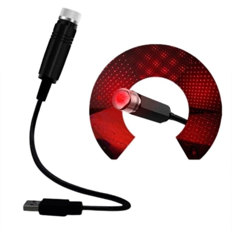 GüncelÇarşı Kırmızı Ayak Altı Tavan Star Led Araç içi Atmosfer