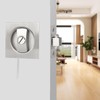 Aglehome Square Pocket Door Lock, Satin Nickel Contemporary Privacy Pocket