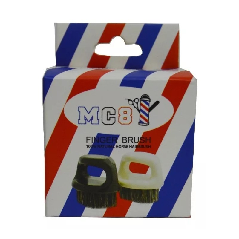 MC8 2 Cepillo Barba Con Agarradera Anillo Barberia Corte Chico