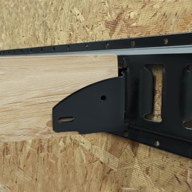 TENVONE 10 Packs Black E-Track Wood Beam End Socket, E Track Accessories Wood Beam Brackets Fit for 2x4 2x6 in Cargo, Truck, Trailer, Storage Lumber Bracket Tie-Down Systems, Shelf Brackets