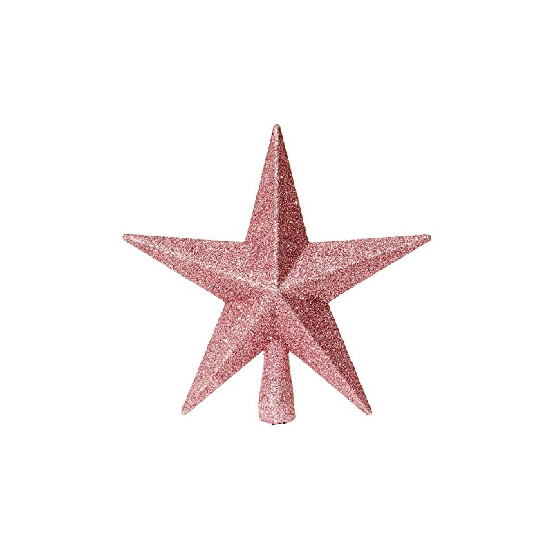 Pink 20cm Shatterproof Tree Top Star Premier Christmas Tree Decoration