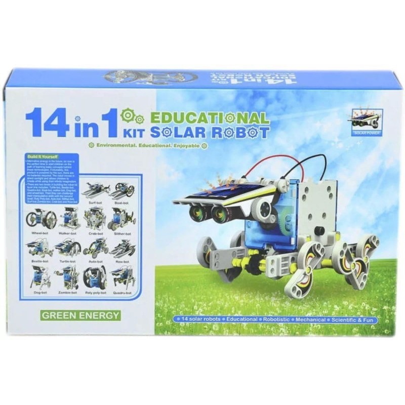TechMel Robot Solar Armable Recargable 13 Robots En 1 Tierra