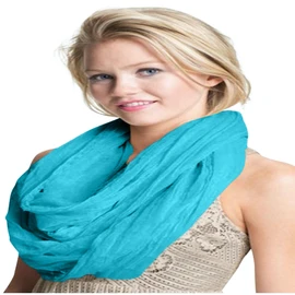 CJ Apparel Mobius Infinity Scarf Seconds Snood Cowl Circular Tube Round Chal Face Cover Pashmina NUEVO, Turquesa, Talla única