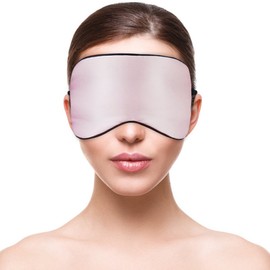 ARIALK Eye Mask, Blindfold, Peaceful Sleep, Light Blocking, Eyestrain, Comfortable Sleep, Nap, Silk Material, Lightweight, 2 Bands, No Pressure, 3, Pink