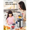 Electric Citrus Juicer Squeezer, Reemix Powerful Orange Juicer with Zine