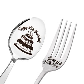 30th Birthday Gifts for Mum Dad 30th Birthday Spoon Fork Gifts for Best Friend 30th Gifts for Men Women Wife Husband 30th Birthday Gift for Boyfriend Girlfriend 30 Year Old Birthday Gifts